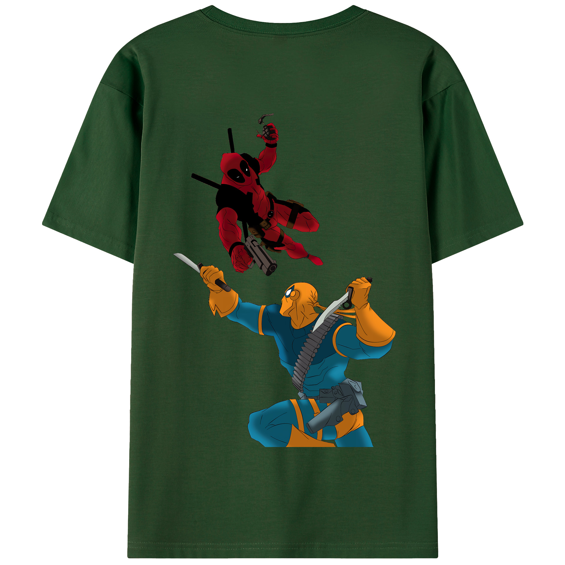 （画像用） Deadpool デッドプール 綿100％半袖Tシャツ（背面プリント）